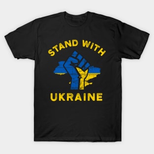 STAND WITH UKRAINE SLAVA UKRAINI PROTEST PUTIN PROTEST RUSSIAN INVASION T-Shirt